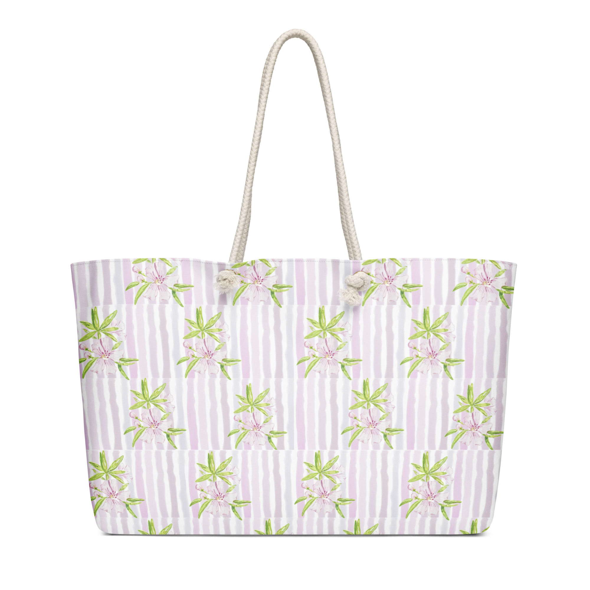 Pastel Palm Blossoms Oversized weekender bag