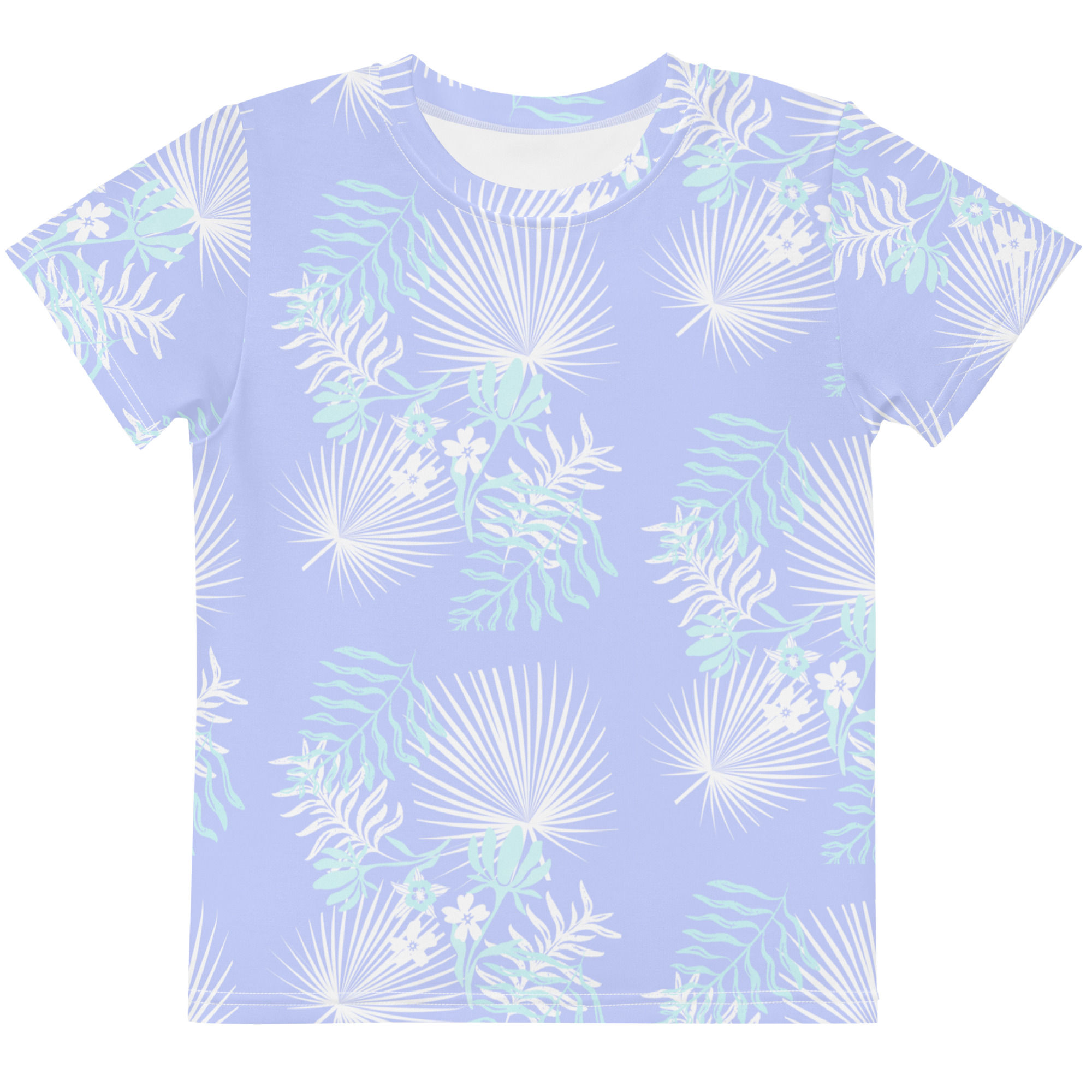 Seaside Lilac Paradise Kids cotton crew neck t-shirt