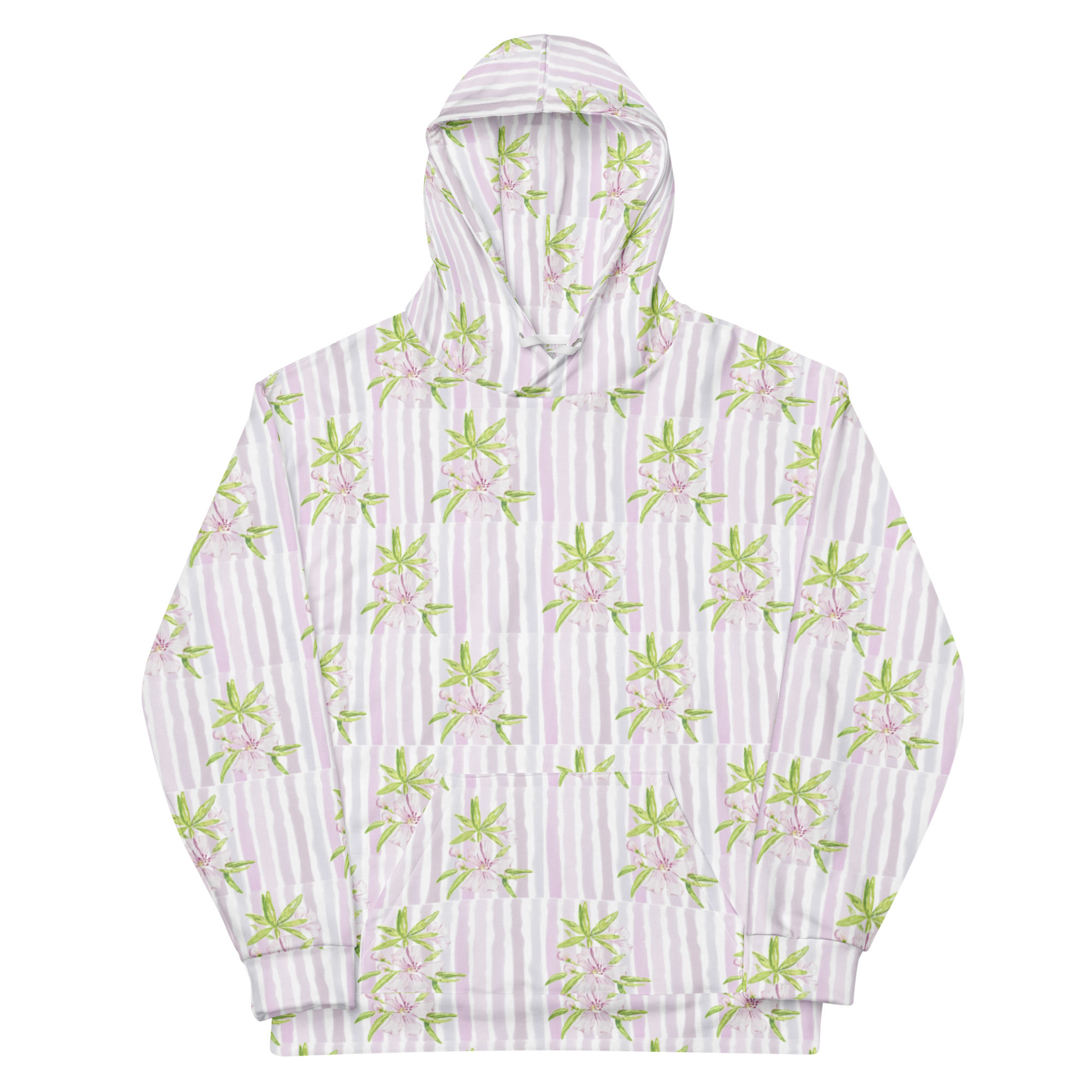 Coastal Blooming Pastels Cotton Hoodie