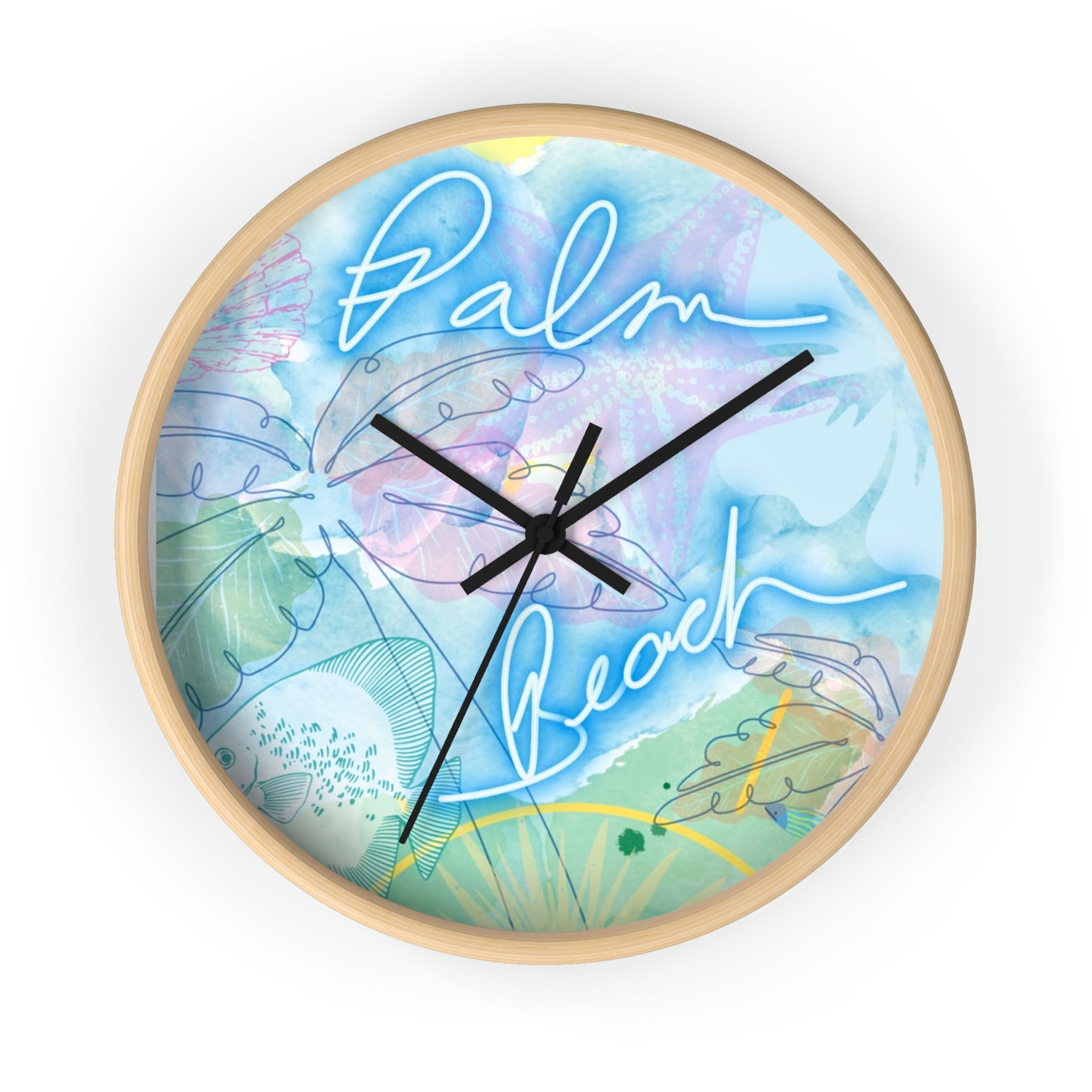 Palm Beach Drift Vibe Wall Clock