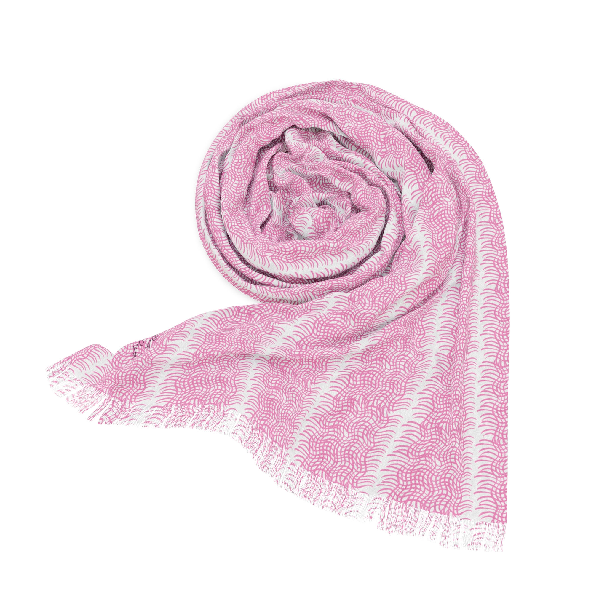 Pink Coastal Tiki Striped Scarf