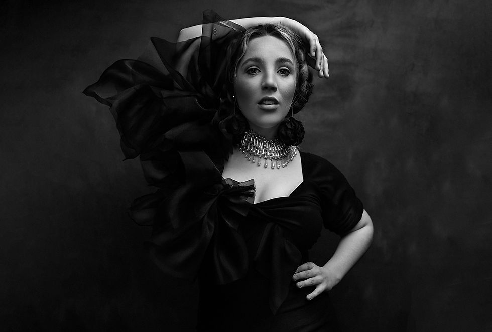 Black and white women portrait