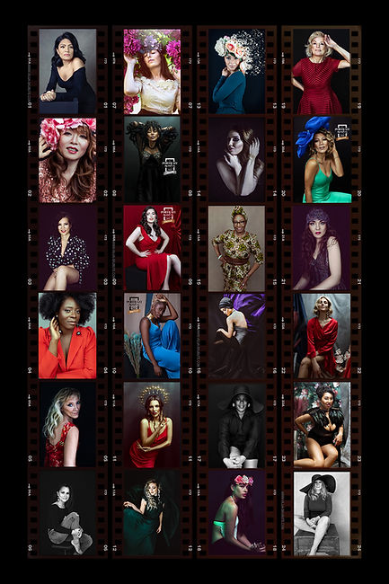 contact sheet with women portraits from vilija skubute photography