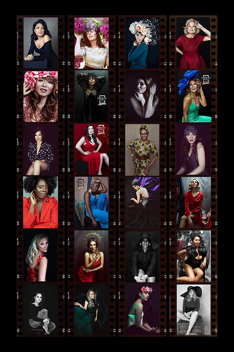 contact sheet with women portraits from vilija skubute photography