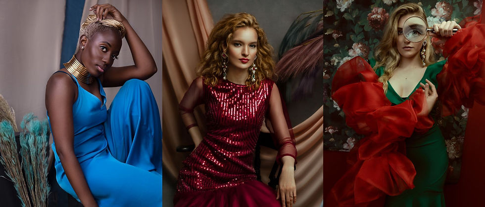 Three different women portraits from Vilija Skubute photography session/ Manchester