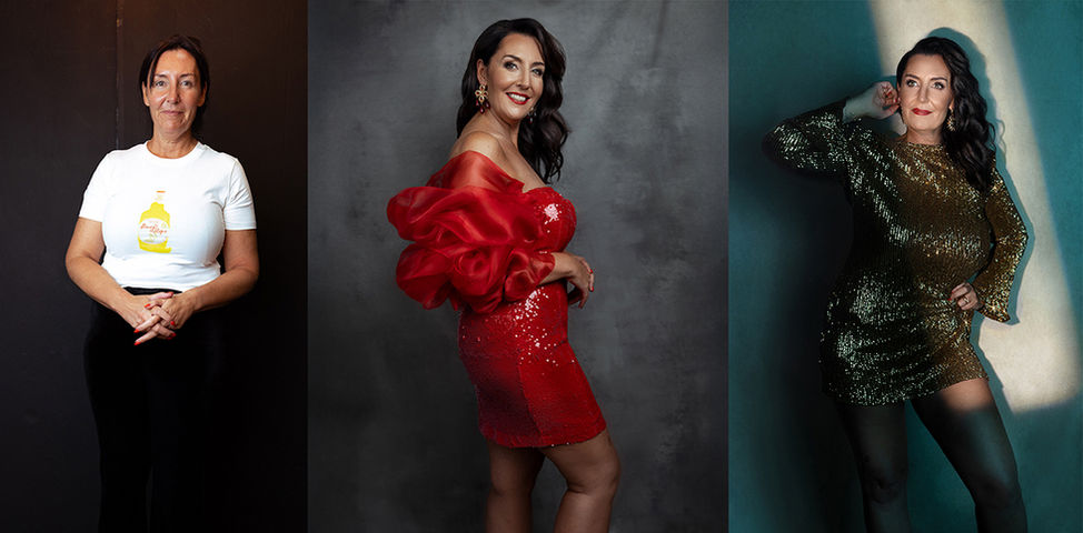 Before and after images of women from 40 over 40 vol.2 portrait photoshoot at Vilija Skubute photography