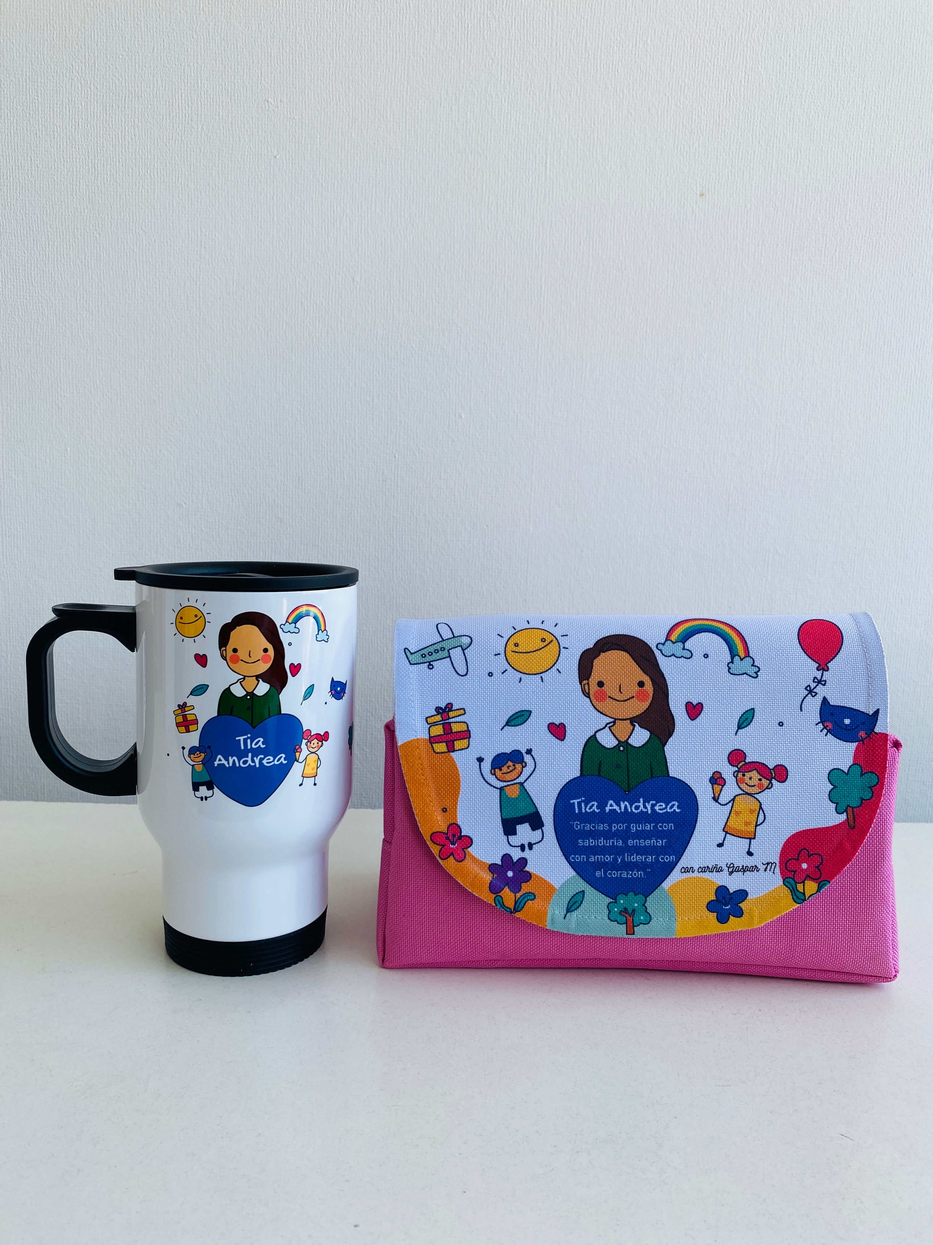 Pack mug térmico + estuche educadora
