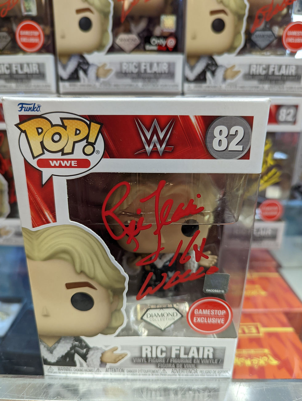 Thumbnail: Ric Flair Signed Red Funko #82