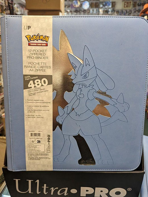 lucario pokemon card binder friction black backing Pokmon - Lucario Custom Blue