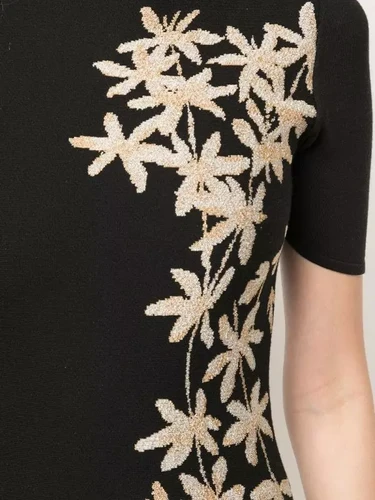 slim fit dress slacks Oscar De La Renta Fall 2008 Hand Painted Black and Gold Strapless Gown   The Kit Vintage