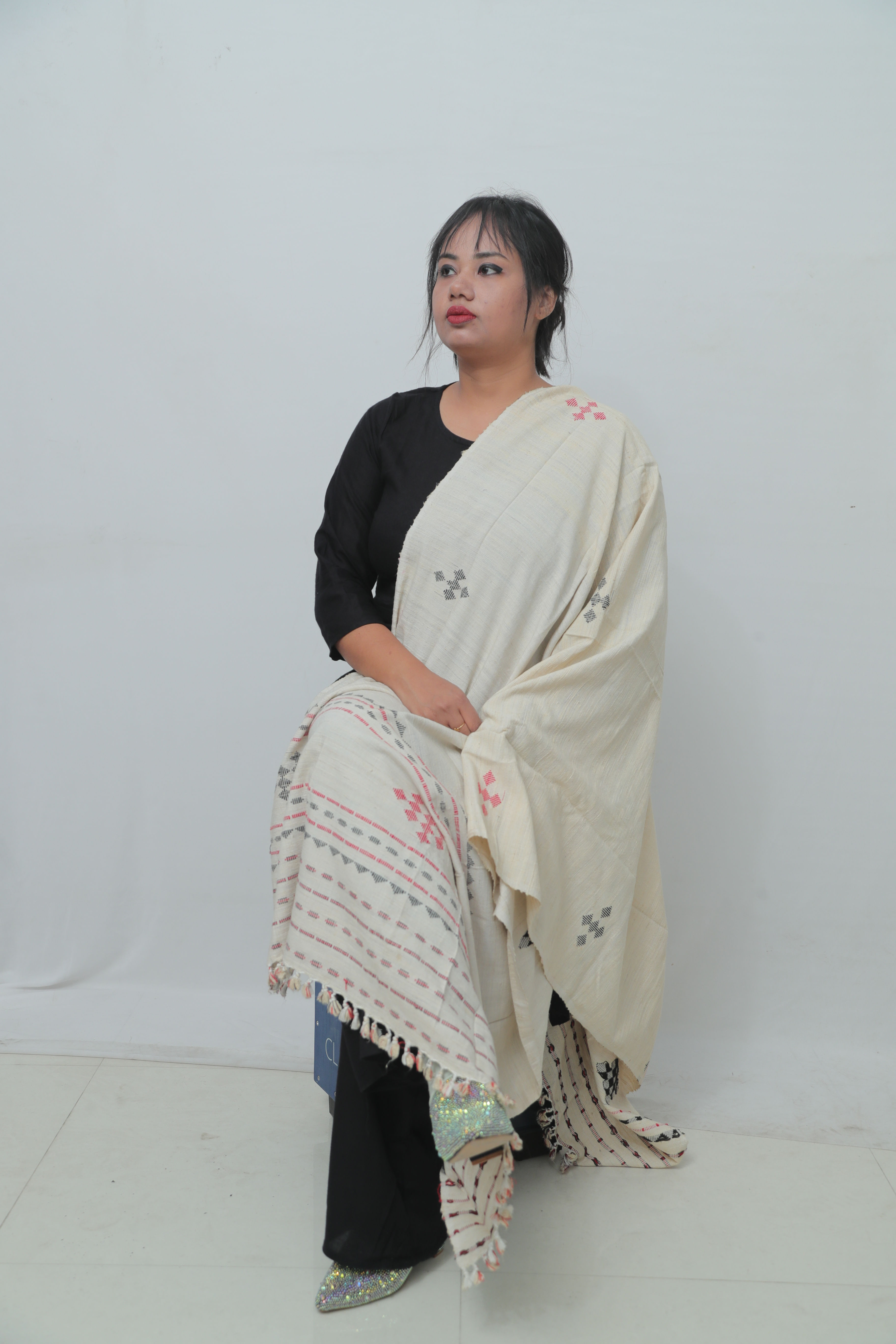 Hand woven Eri shawl
