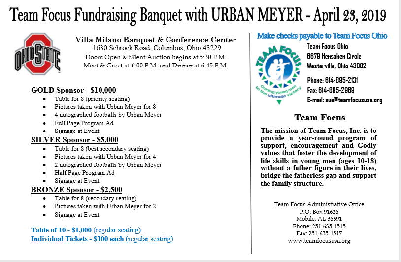 Urban Meyer Banquet 2018