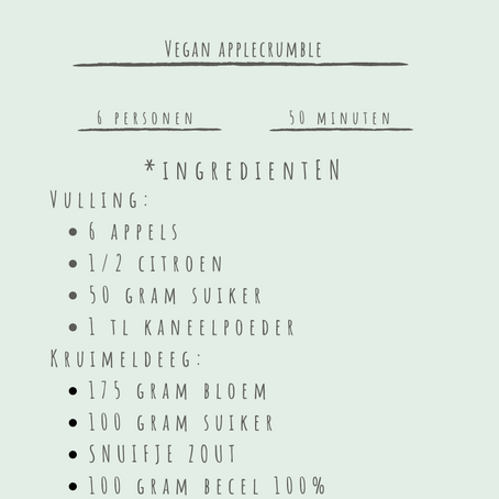 Recepten: Applecrumble