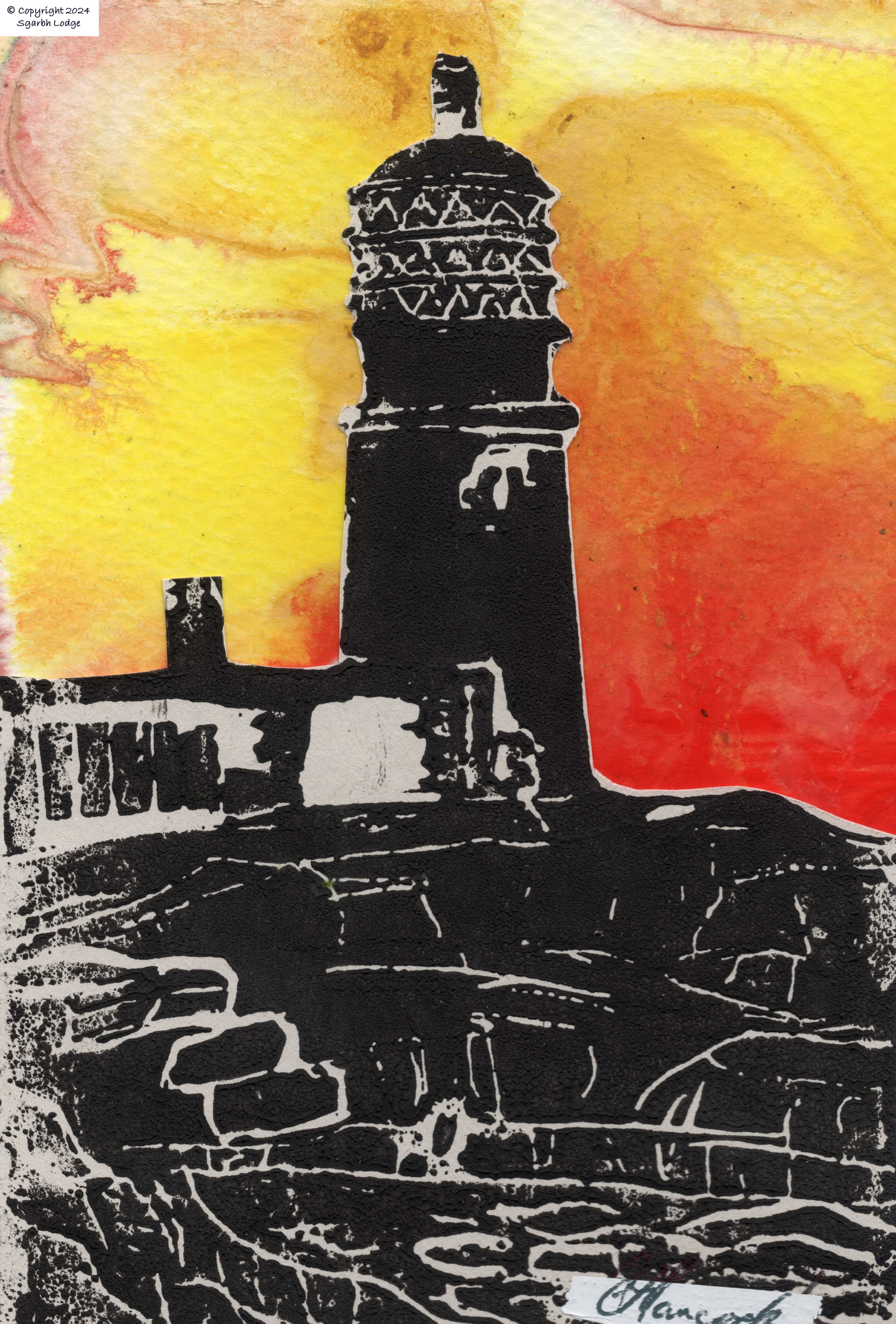 Neist Point Lighthouse Sunset Collage