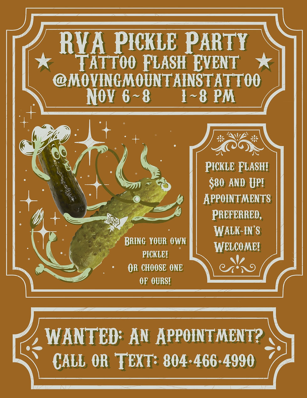 RVA Pickle Party Tattoo Flash Event!