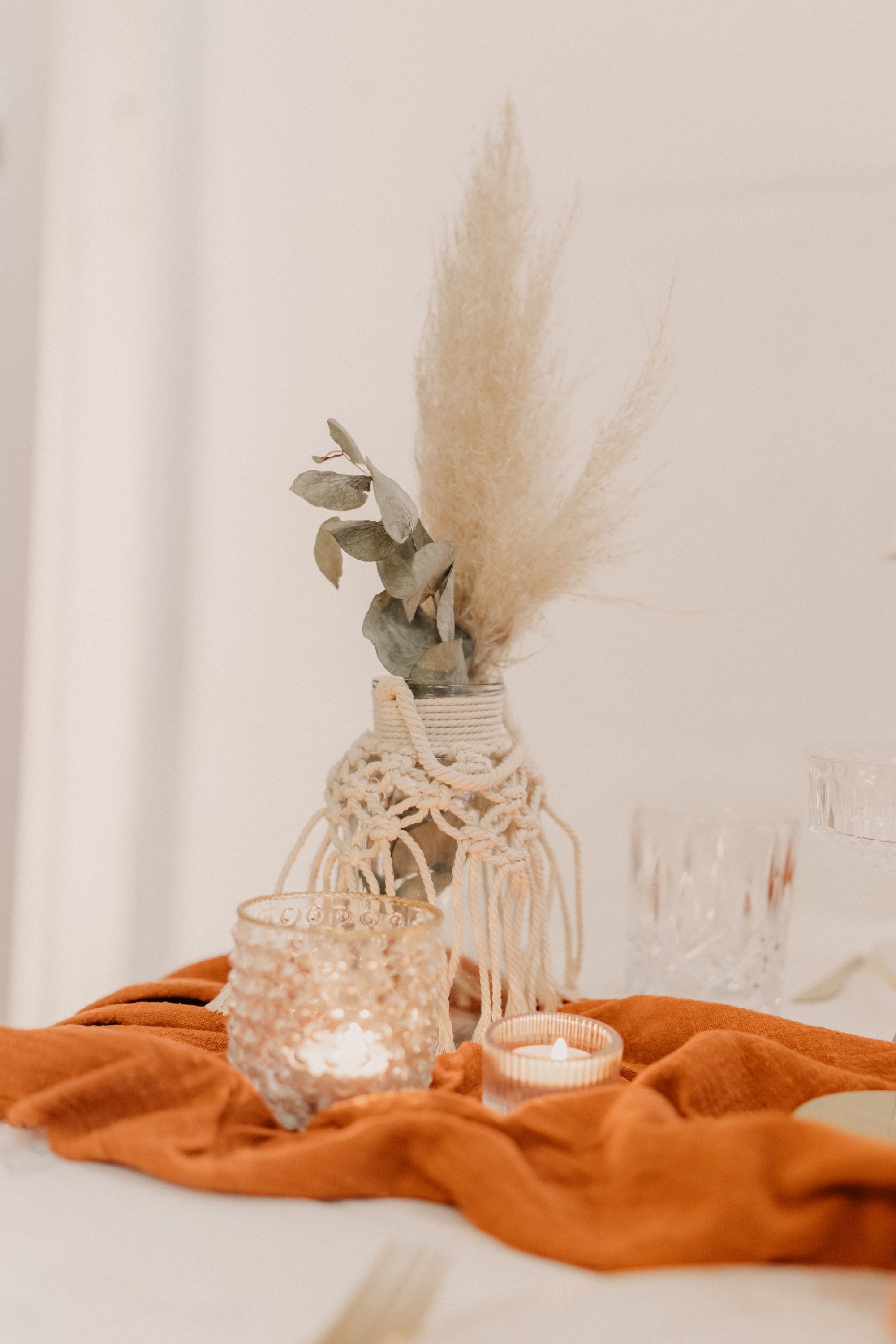 Windlicht / Vase Makramee