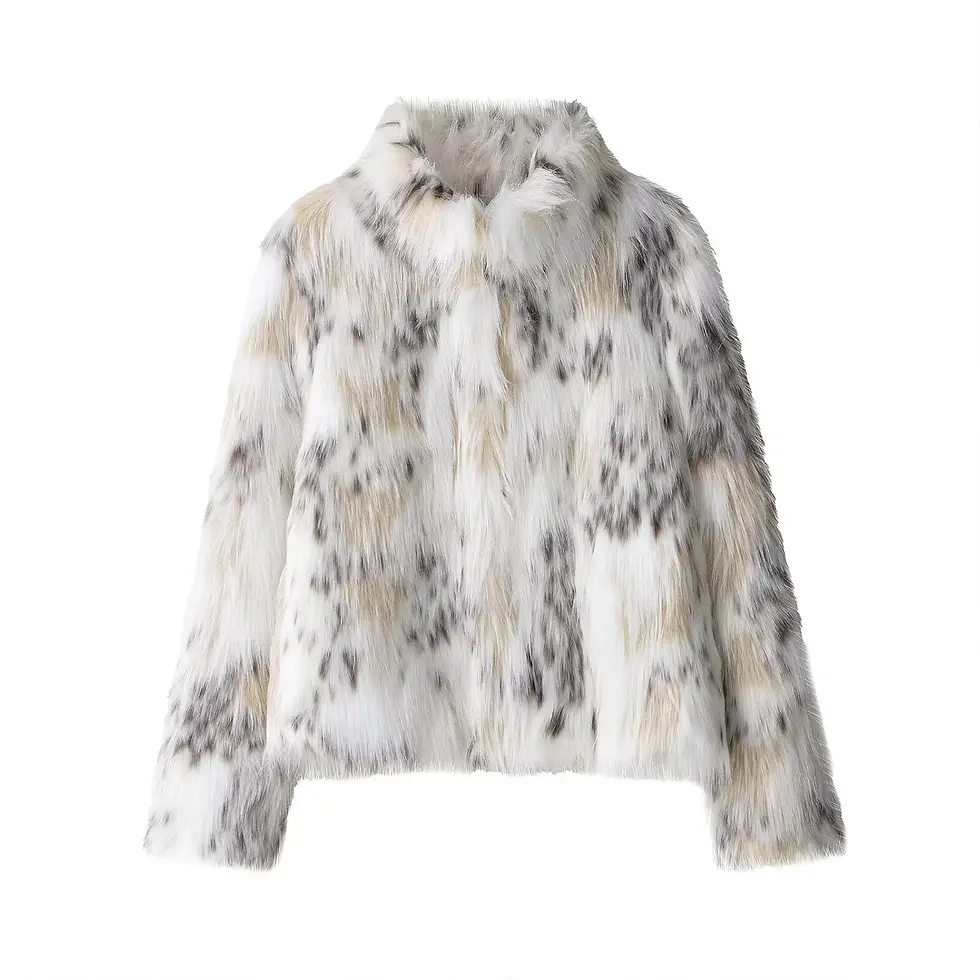 Thumbnail: Women’s Fashion High-Collar Short Plush Faux Fur Coat