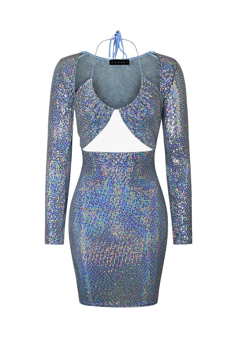 Thumbnail: "ARM CANDY" Bronze Iridescent Sequins Two-Piece Short Dress