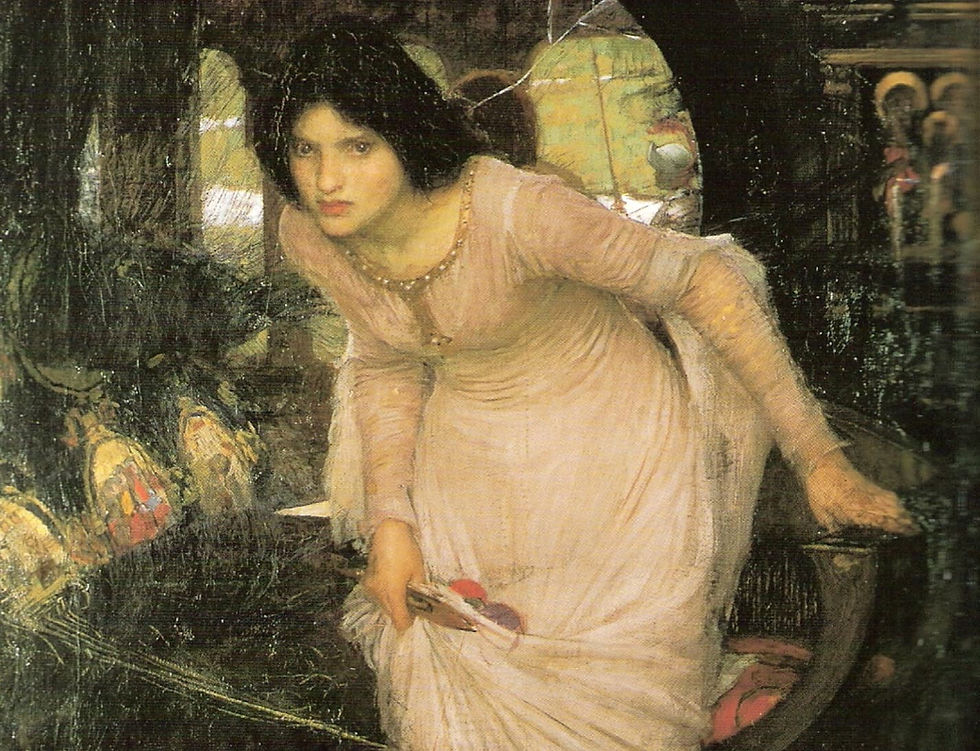 The Lady of Shalott Looking at Lancelot detail