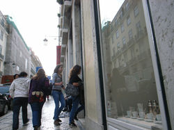 The streets lined with Rua Garrett