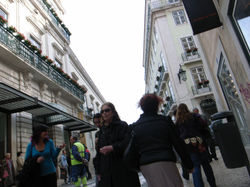 The streets lined with Rua Garrett