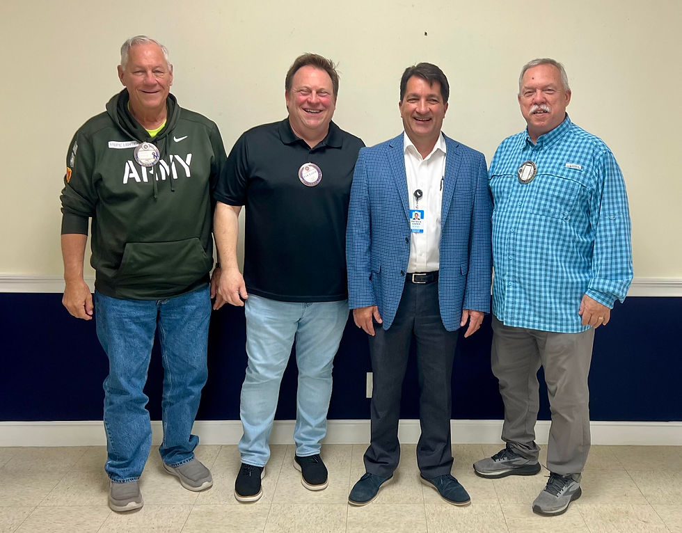 Pictured from left to right Sec/treasurer Randy Pifer, VP Kirk Loard, Patrick Eads and Pres Barry Cooper