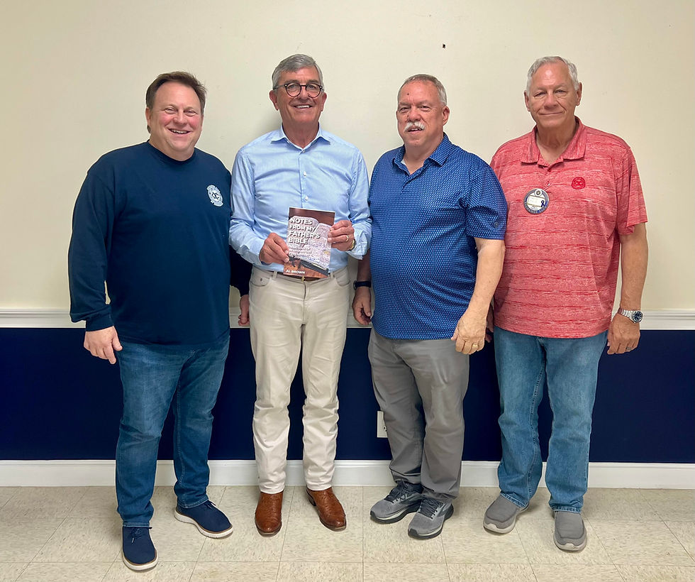 Pictured from left to right VP Kirk Loard Al Brown, Pres Barry Cooper and sec/treasurer Randy Pifer