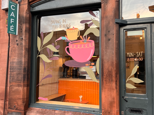 New Years Coffee Shop Window 