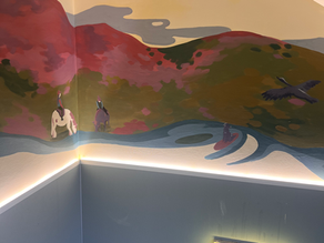 Campsite landscape wall mural