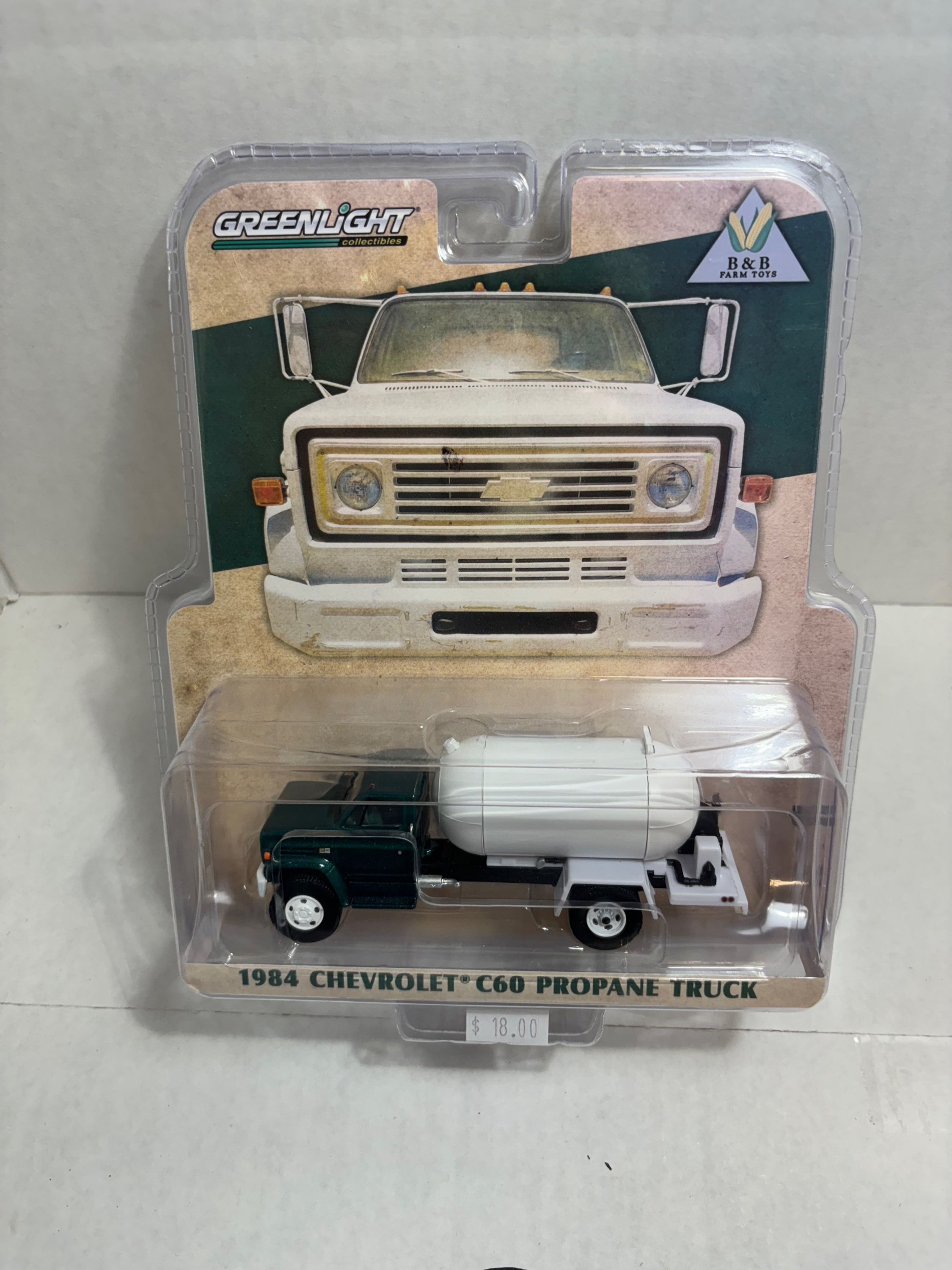 1/64 Chevrolet C60 Green Propane Truck
