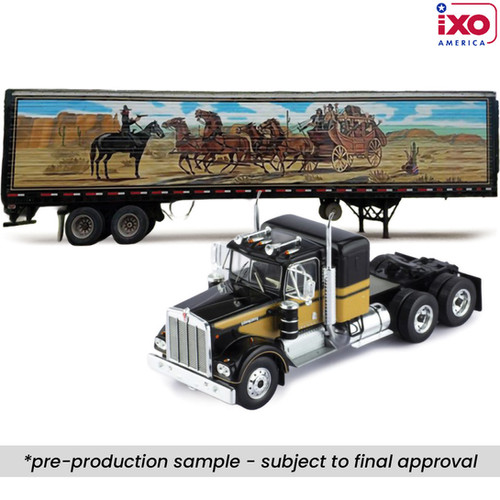 Pre Order - 1976 Kenworth W900 - Black with Trailer | Farmer Toy Store