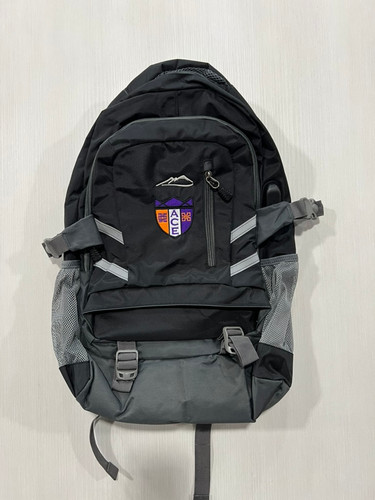 crush leather backpack MOD Case Orange Super in Orange World Watercolor Month - Featherlight but seriously functional brand-browning Color:Black/Charcoal