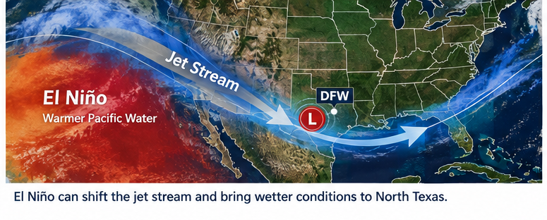 De un Atlántico tranquilo a El Niño: qué significa para DFW y cómo prepararse