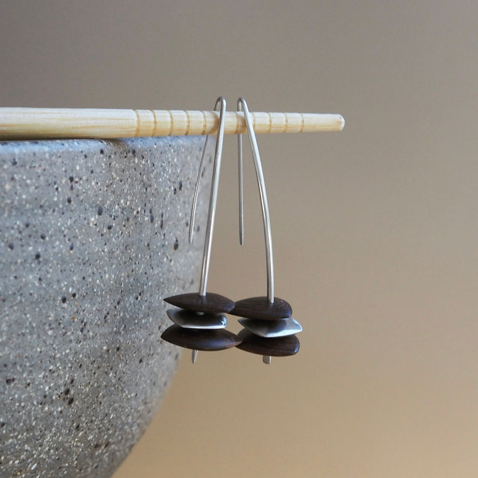 Thumbnail: Mimosa pebble stack earrings 