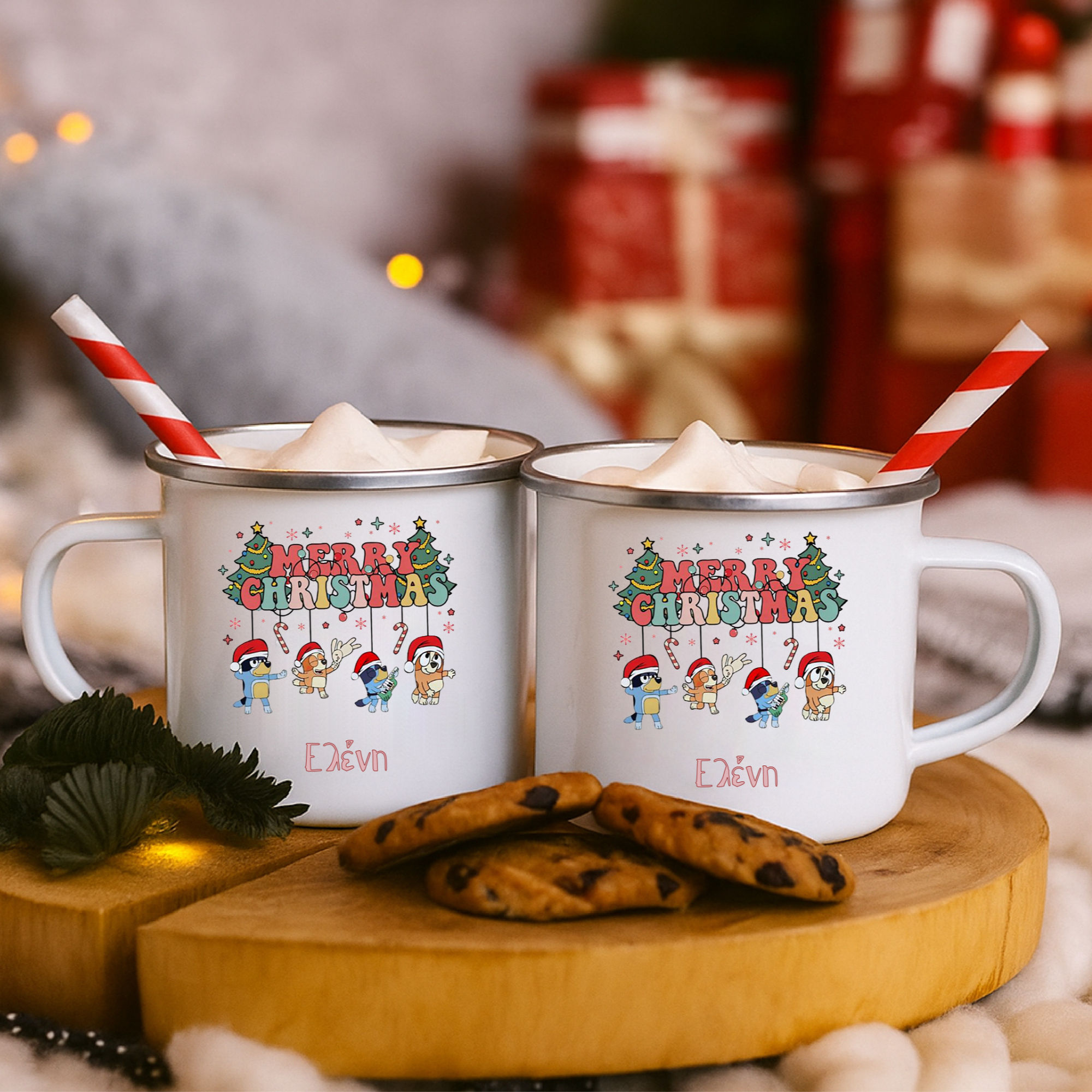 Enamel mug silver - Bluey