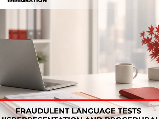 ⚠️ Fraudulent Language Tests, Misrepresentation & Procedural Fairness Letters
