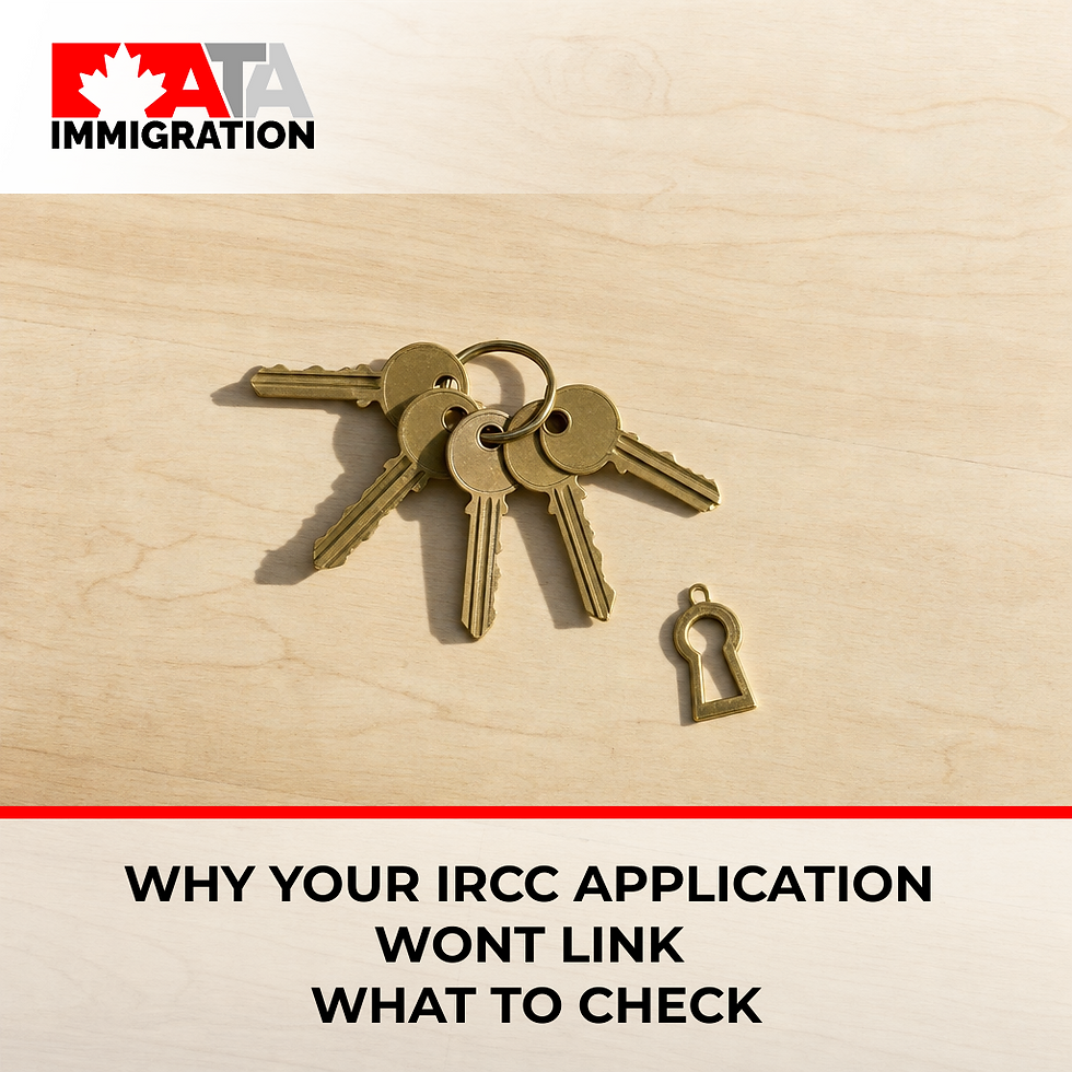 🧩 Why Your IRCC Application Won’t Link (And What To Check)