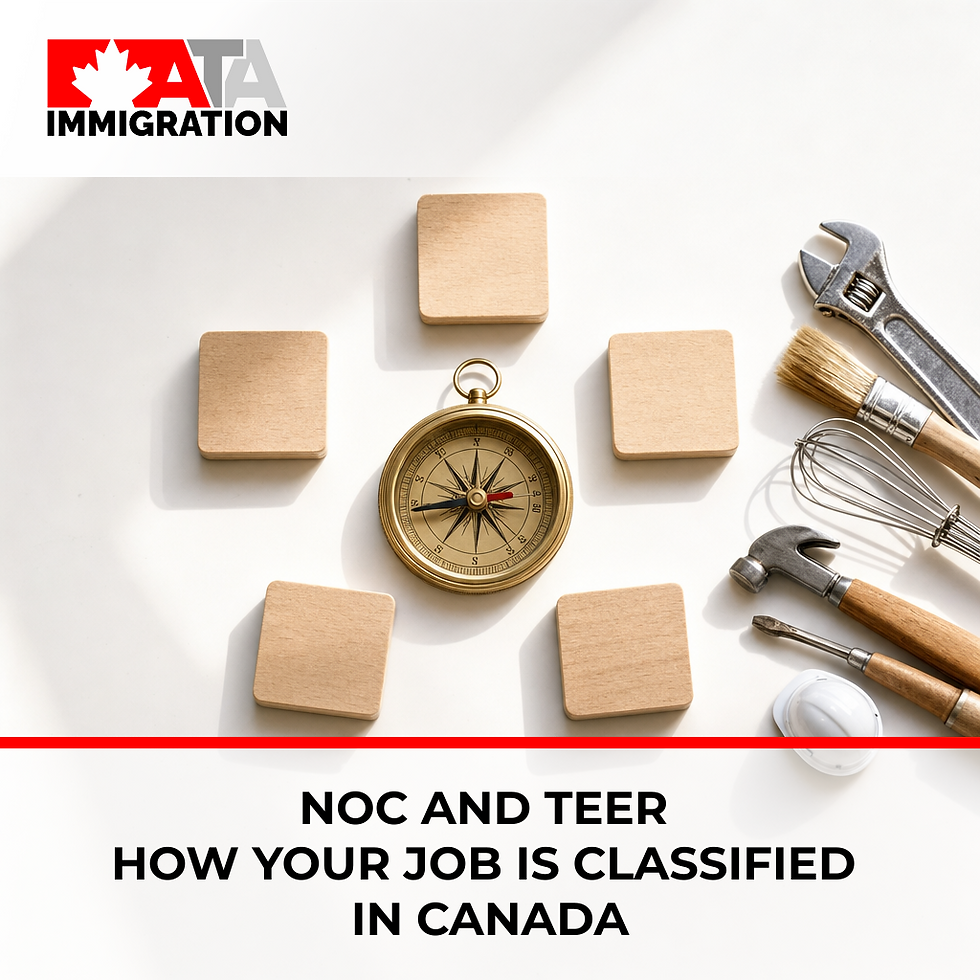 🧭 NOC & TEER: How Your Job Is Classified in Canada