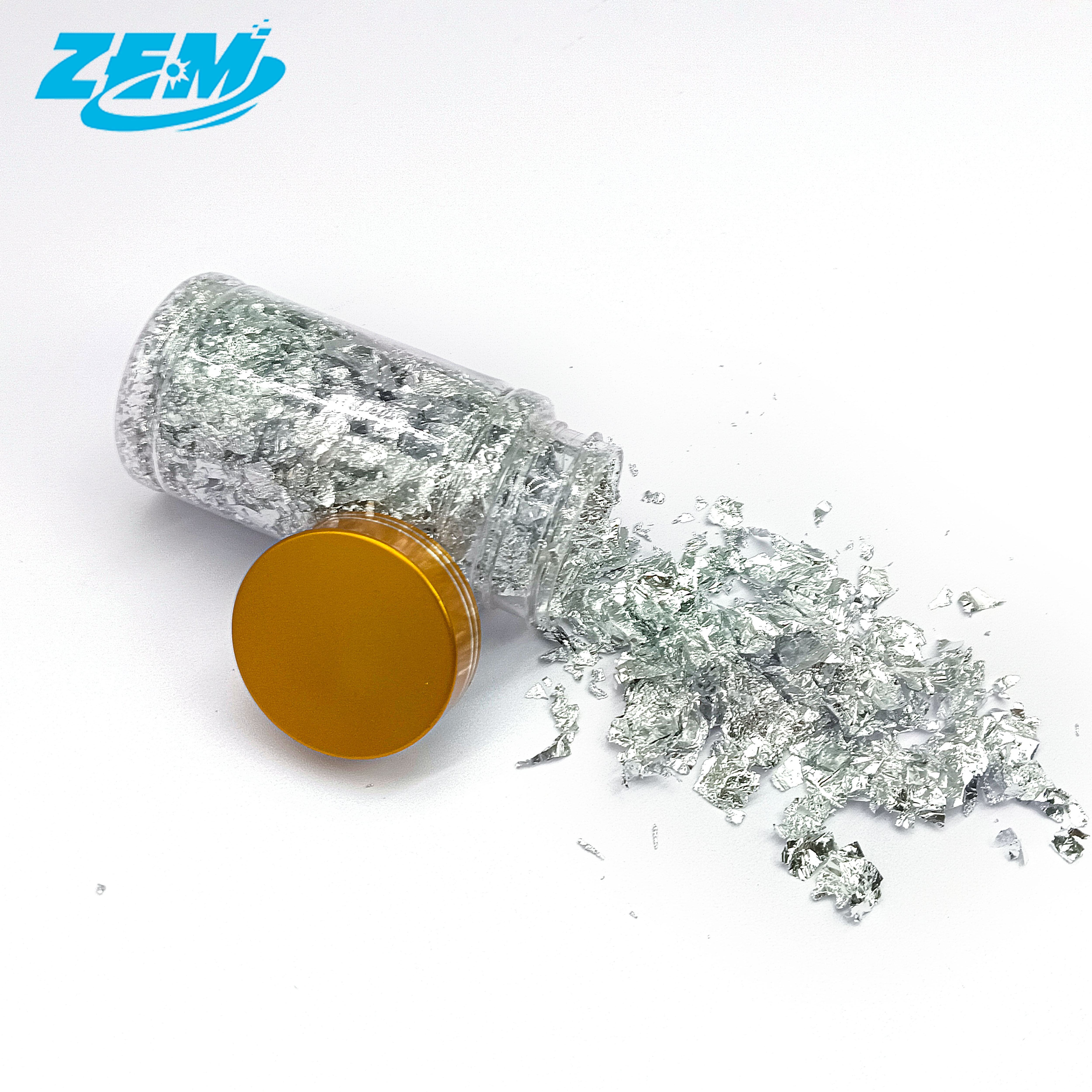 Pote Grande Com Folha De Ouro Para Decoração De Unhas