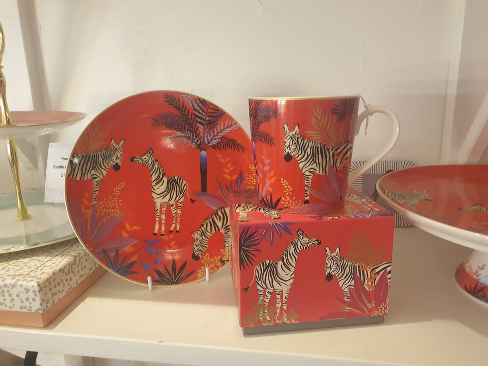 Sara Miller plates and mugs