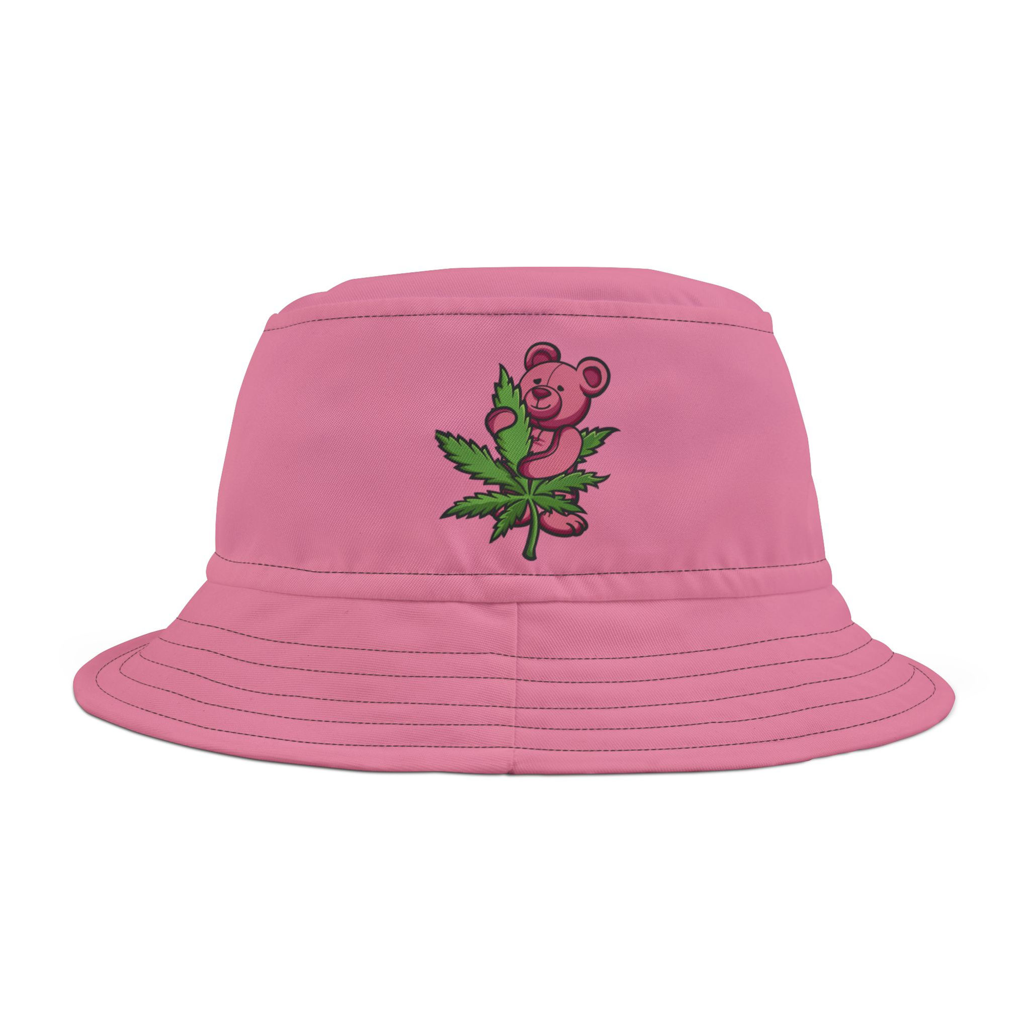 Pastel Pink Bearijuana Bucket Hat