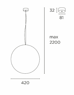 Thumbnail: Bola Pendant Ø42cm diagram