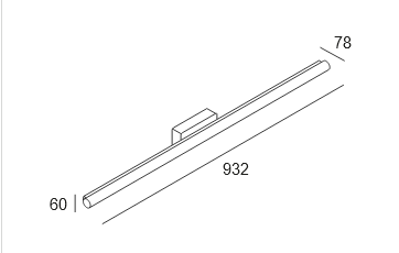 Thumbnail: Toilet Slim Bathroom mirror light 93cm 05-6397-21-M1 diagram