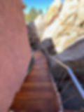 Deck Stairs and Metal Railing