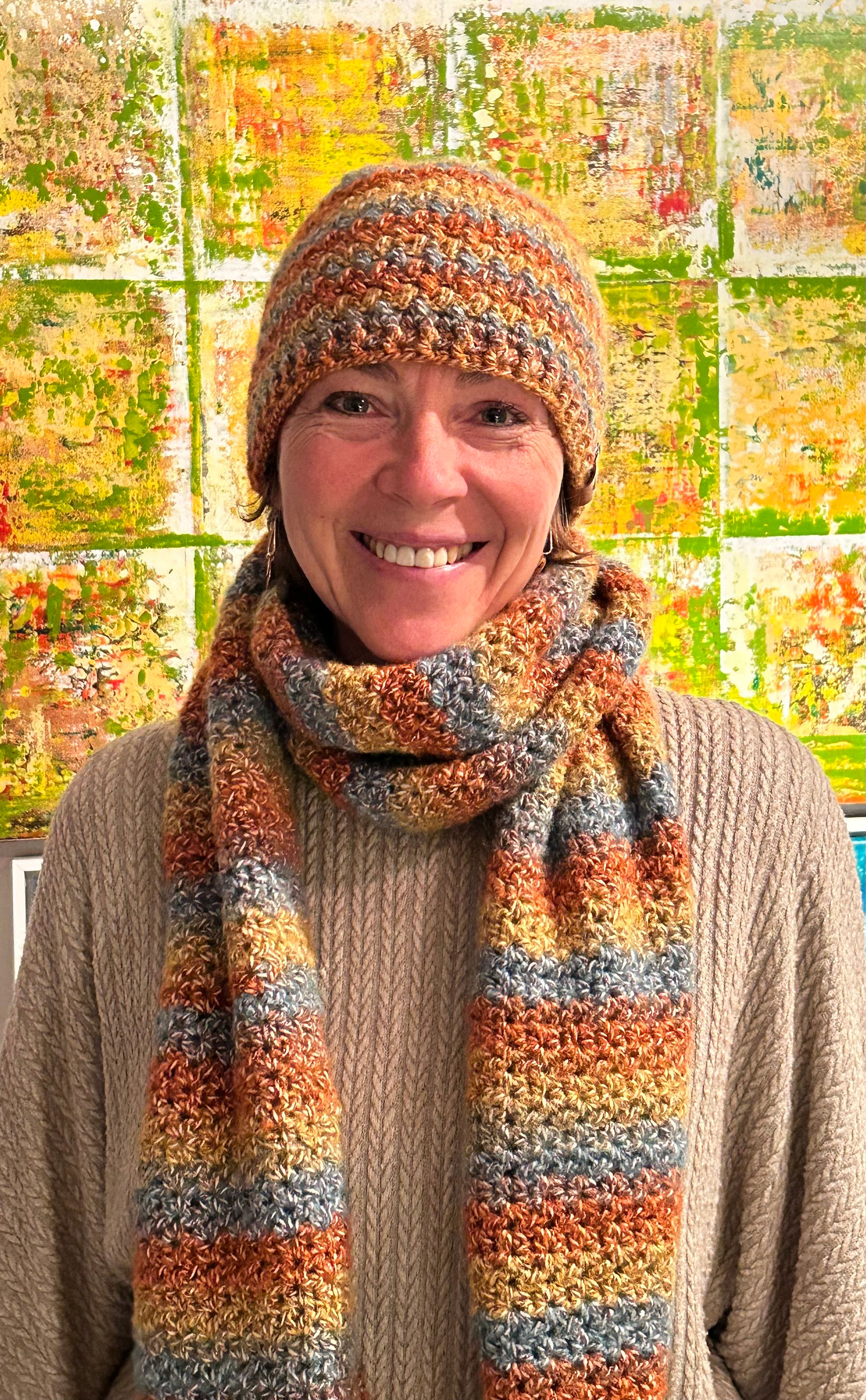 Veelkleurige sjaal (m/v)