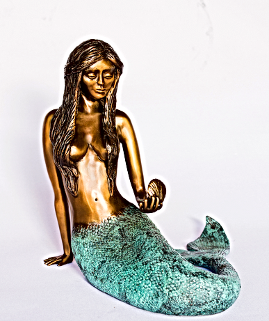 Bronze Mermaid Sculpture by Sage Barela