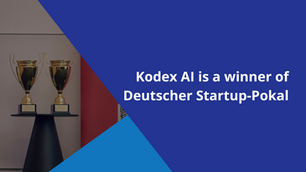 Kodex AI wins german startup cup (deutscher startup-pokal) in AI and Software category with its comprehensive regulatory compliance automation