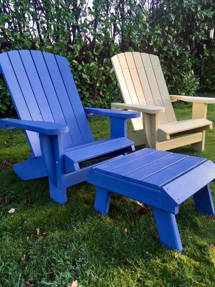modern Adirondack chair with wide arms