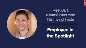 Employee in the spotlight: Meet Bart from the Transformation Team