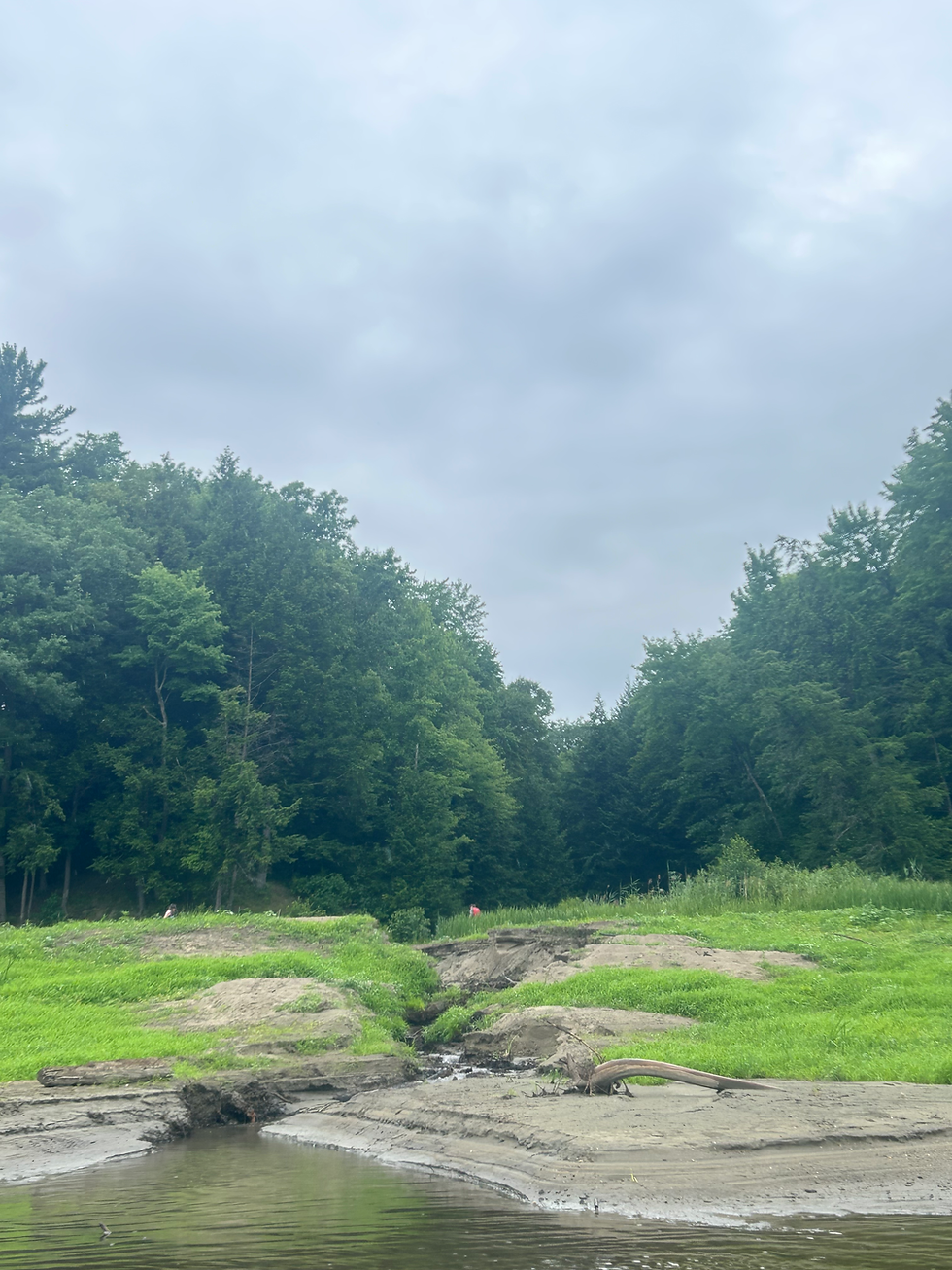 Missisquoi River Bank View from Water in Highgate 7/20/25